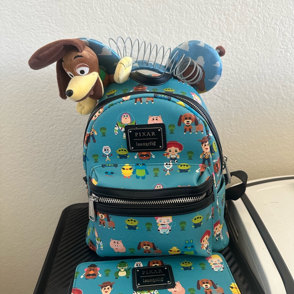 Loungefly Pixar Character Blue Mini Backpack